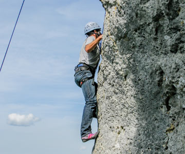 Escalade camping Dordogne